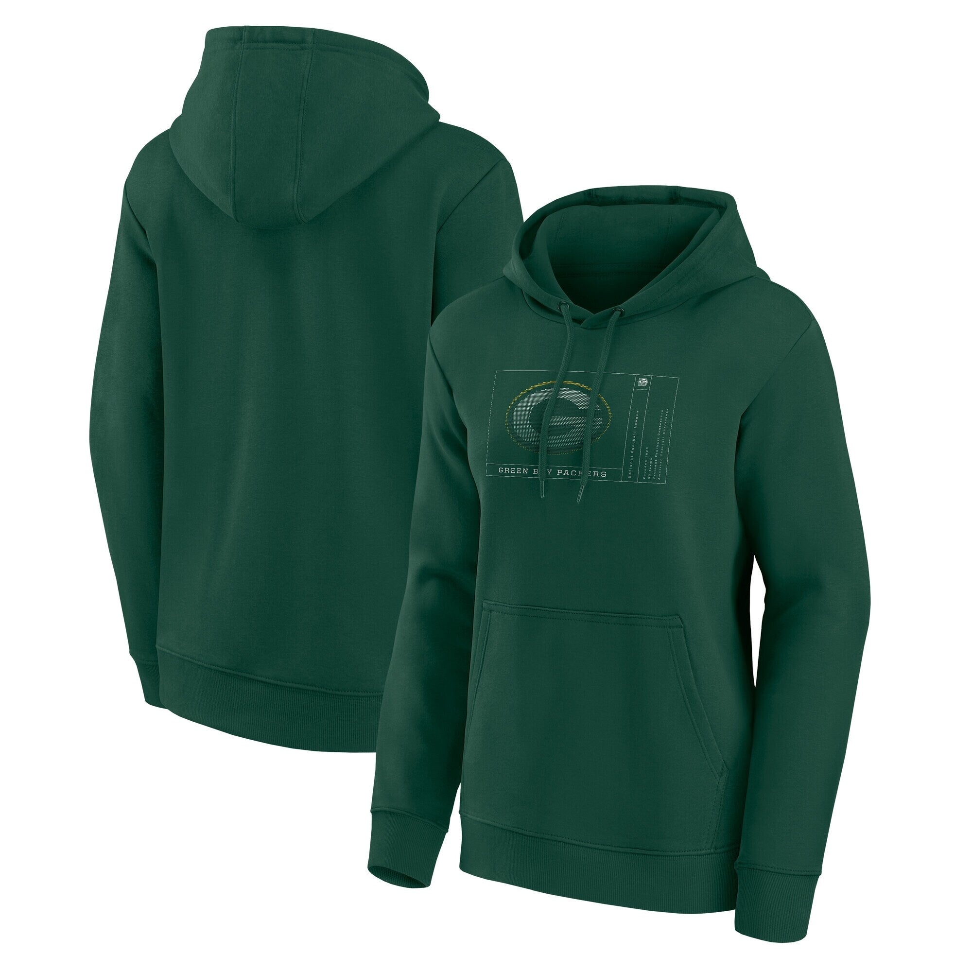 Green Bay Packers Angle Façade Graphic Hoodie - Womens