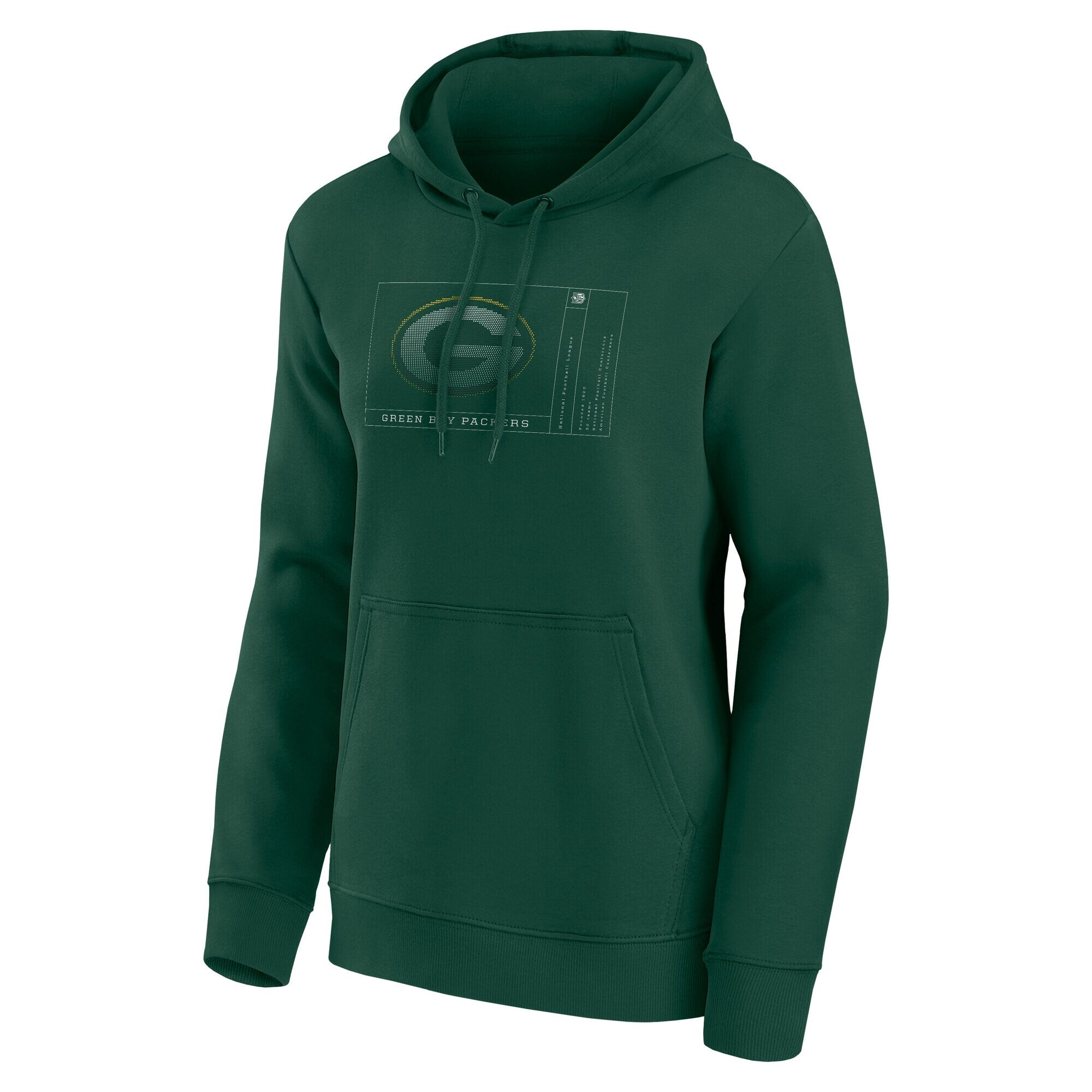 Green Bay Packers Angle Façade Graphic Hoodie - Womens