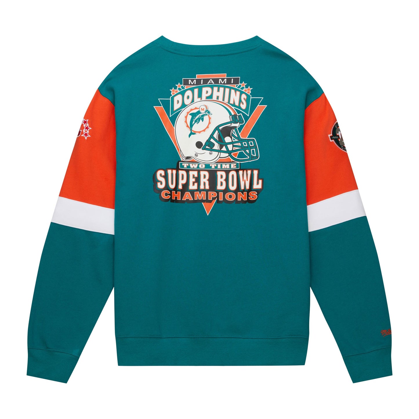 Miami Dolphins Mitchell & Ness All Over Crew 3.0