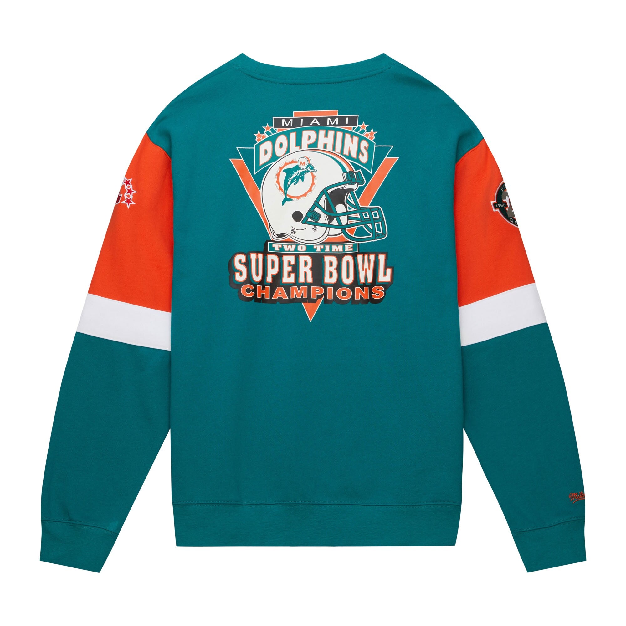 Miami Dolphins Mitchell & Ness All Over Crew 3.0
