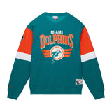 Miami Dolphins Mitchell & Ness All Over Crew 3.0