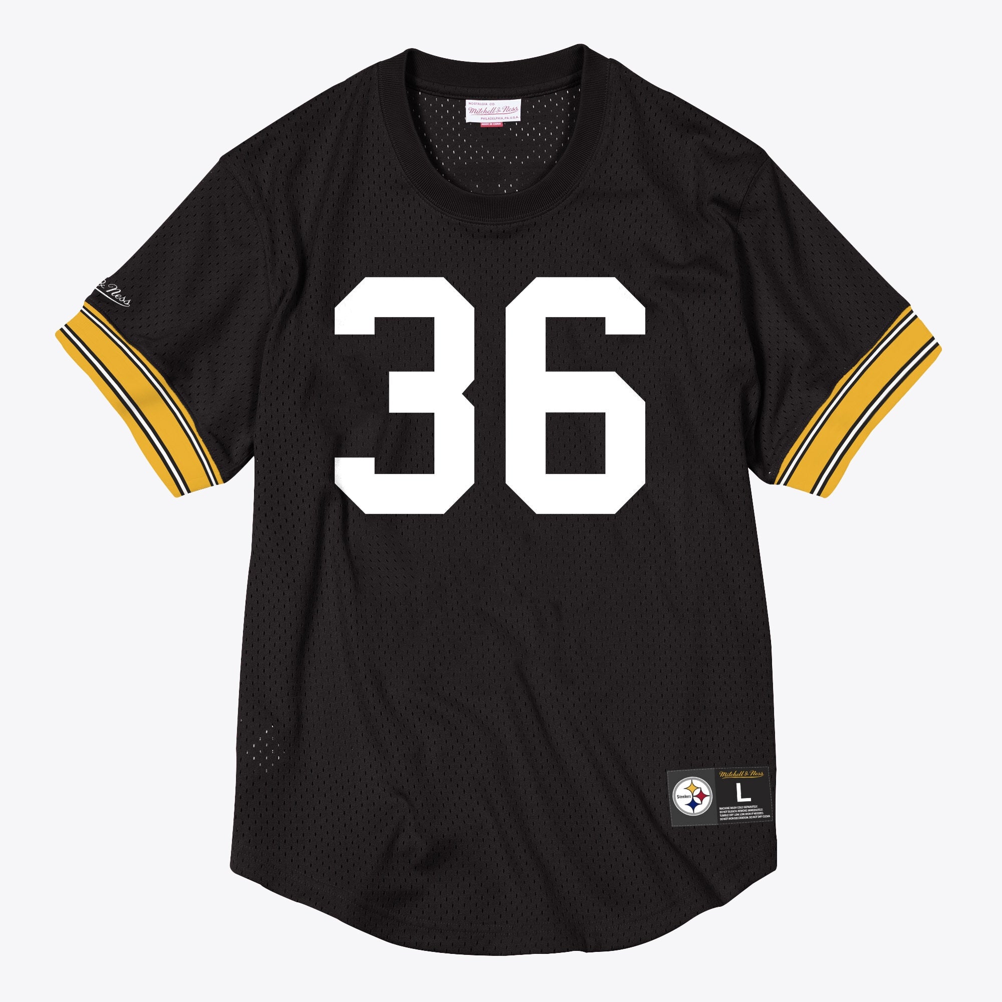 Pittsburgh Steelers Mitchell & Ness Name & Number Mesh Crew Neck Jerome Bettis 1996