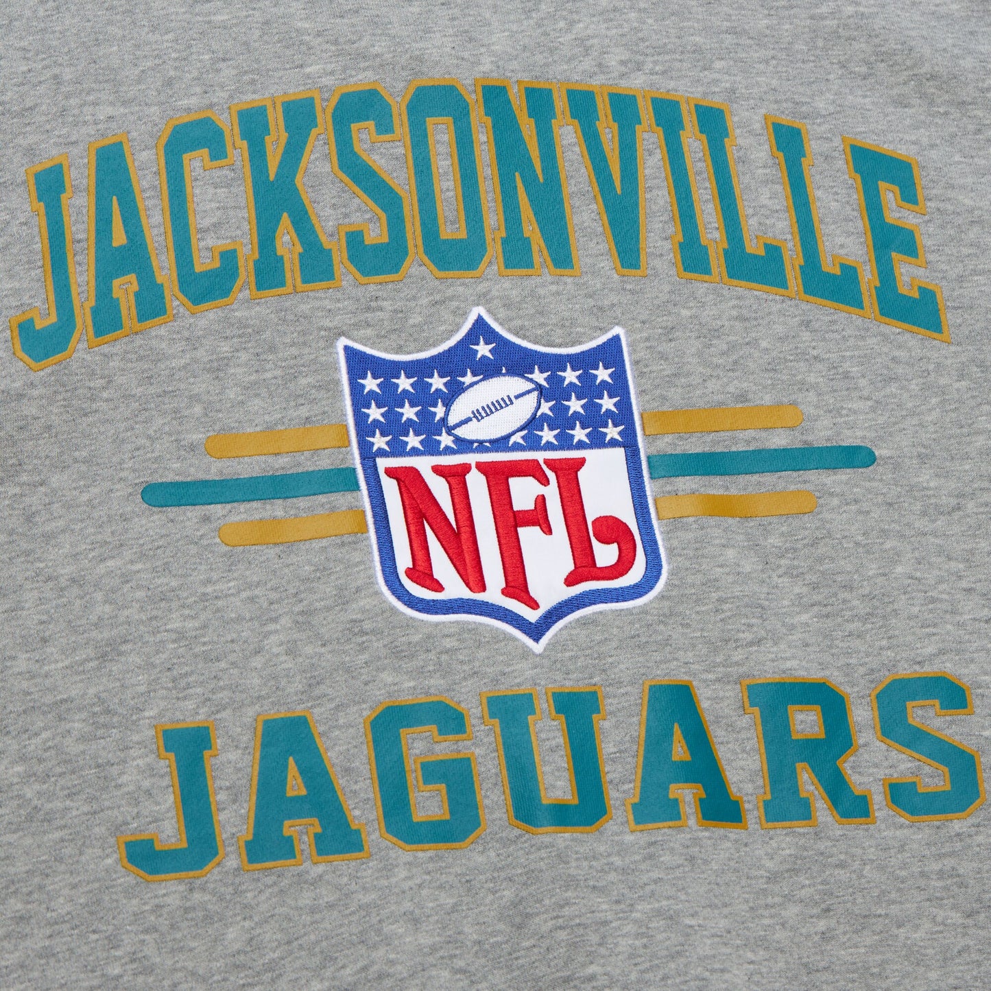 Jacksonville Jaguars Mitchell & Ness All Over Crew 4.0 Vintage Logo