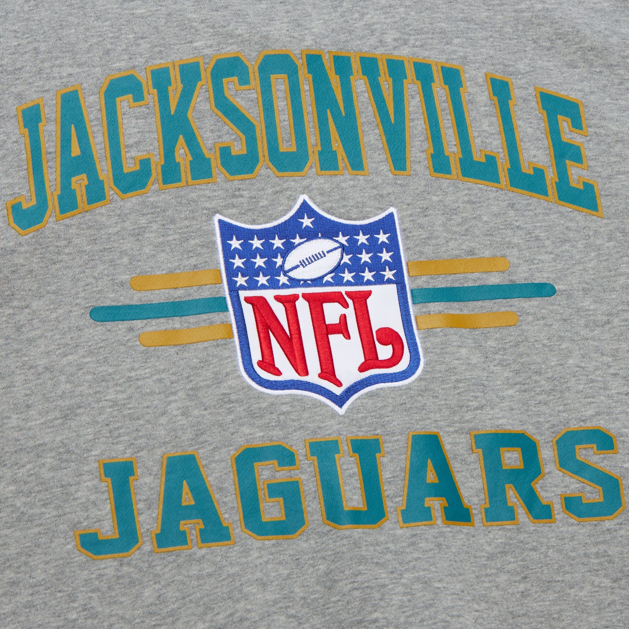Jacksonville Jaguars Mitchell & Ness All Over Crew 4.0 Vintage Logo