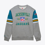 Jacksonville Jaguars Mitchell & Ness All Over Crew 4.0 Vintage Logo
