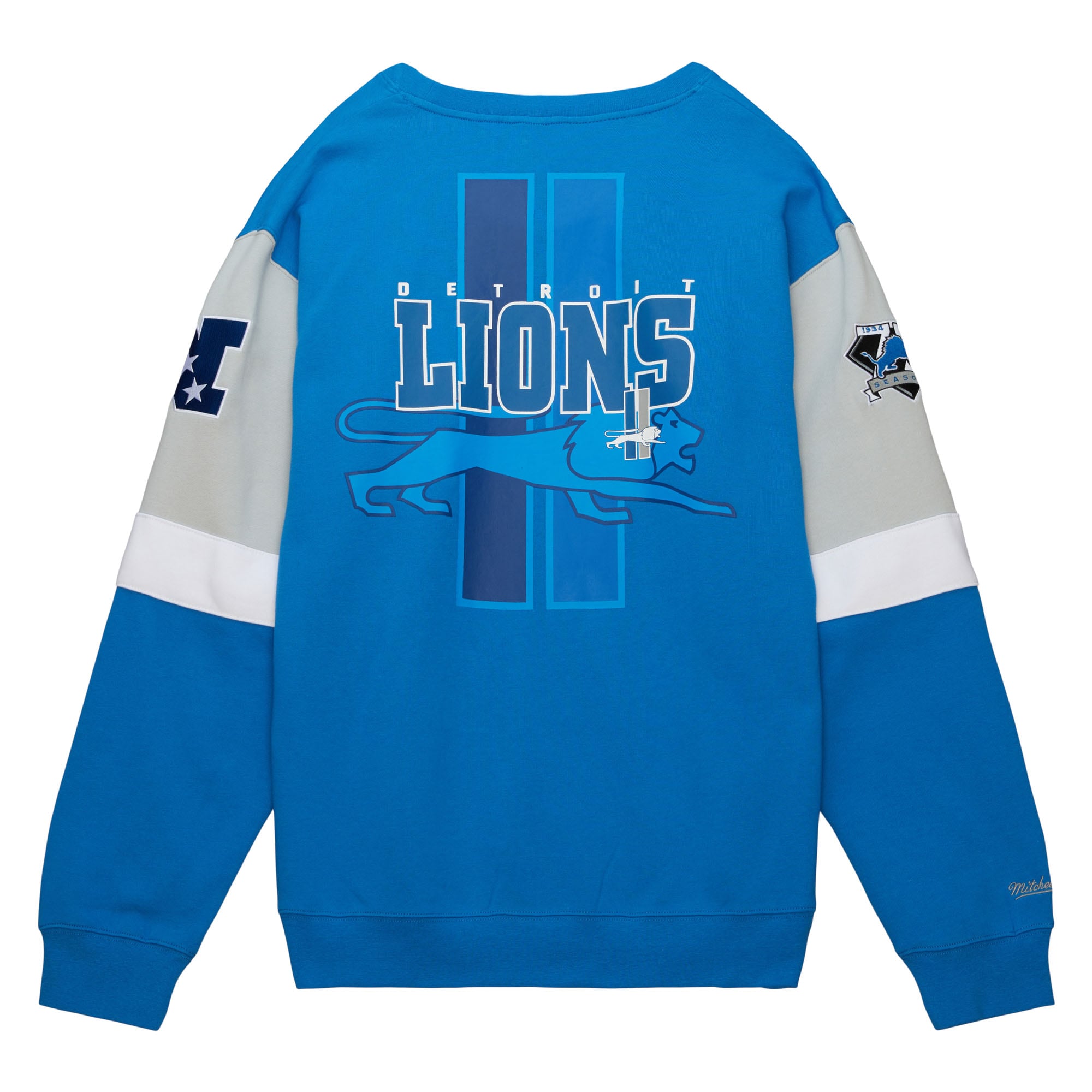 Detroit Lions Mitchell & Ness All Over Crew 3.0