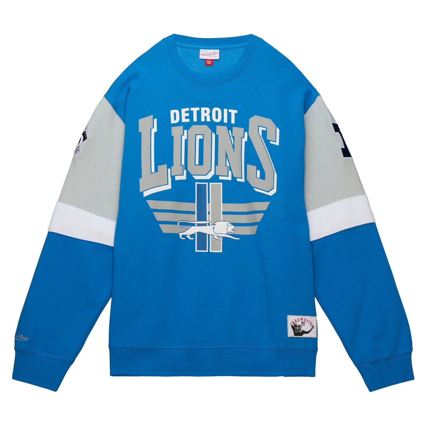 Detroit Lions Mitchell & Ness All Over Crew 3.0