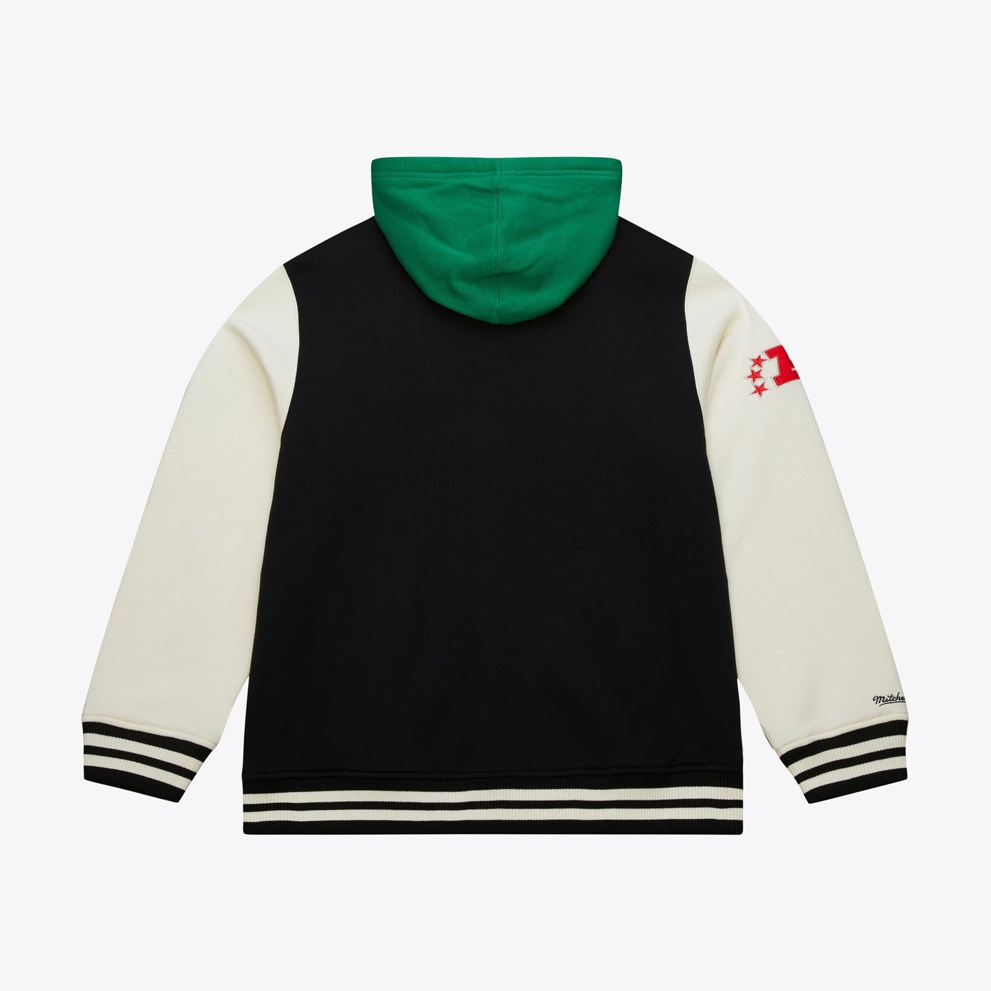 New York Jets Mitchell & Ness Vintage Logo Courtside Button Front Fleece - Mens