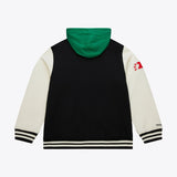 New York Jets Mitchell & Ness Vintage Logo Courtside Button Front Fleece - Mens