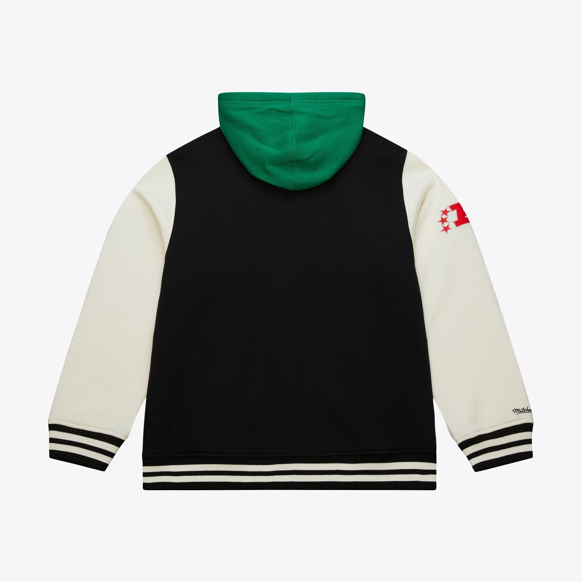 New York Jets Mitchell & Ness Vintage Logo Courtside Button Front Fleece - Mens