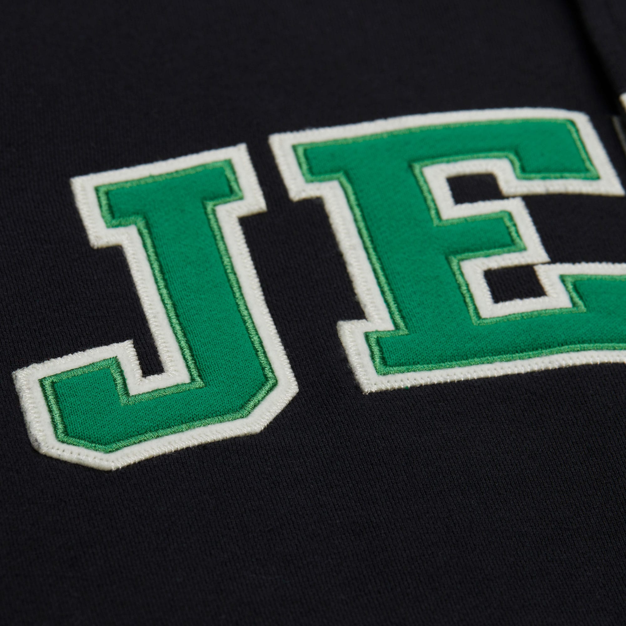 New York Jets Mitchell & Ness Vintage Logo Courtside Button Front Fleece - Mens