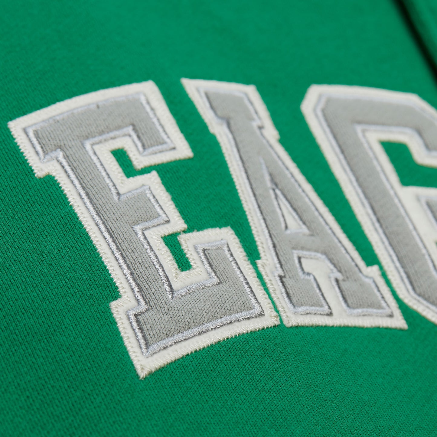 Philadelphia Eagles Mitchell & Ness Vintage Logo Courtside Button Front Fleece - Mens