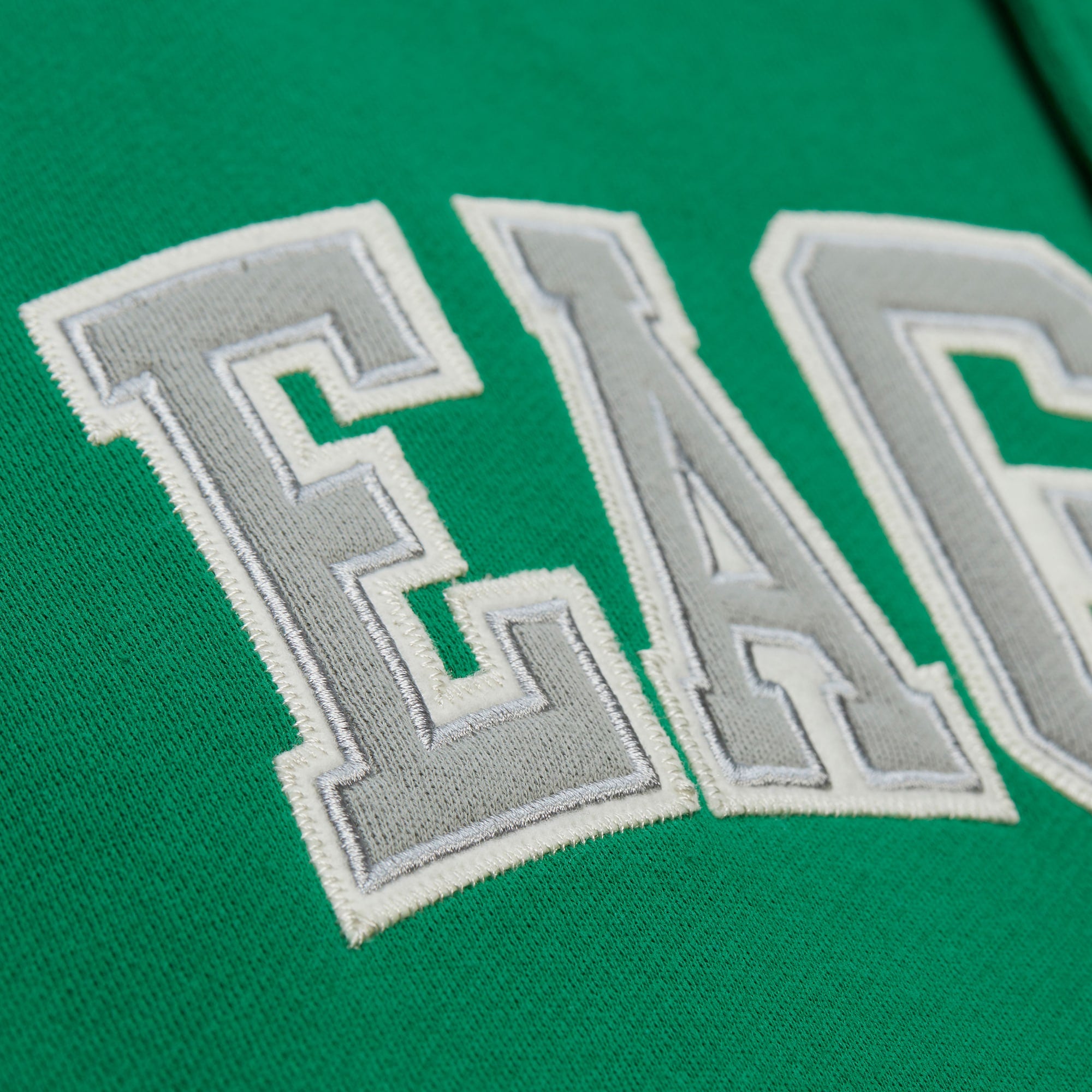 Philadelphia Eagles Mitchell & Ness Vintage Logo Courtside Button Front Fleece - Mens