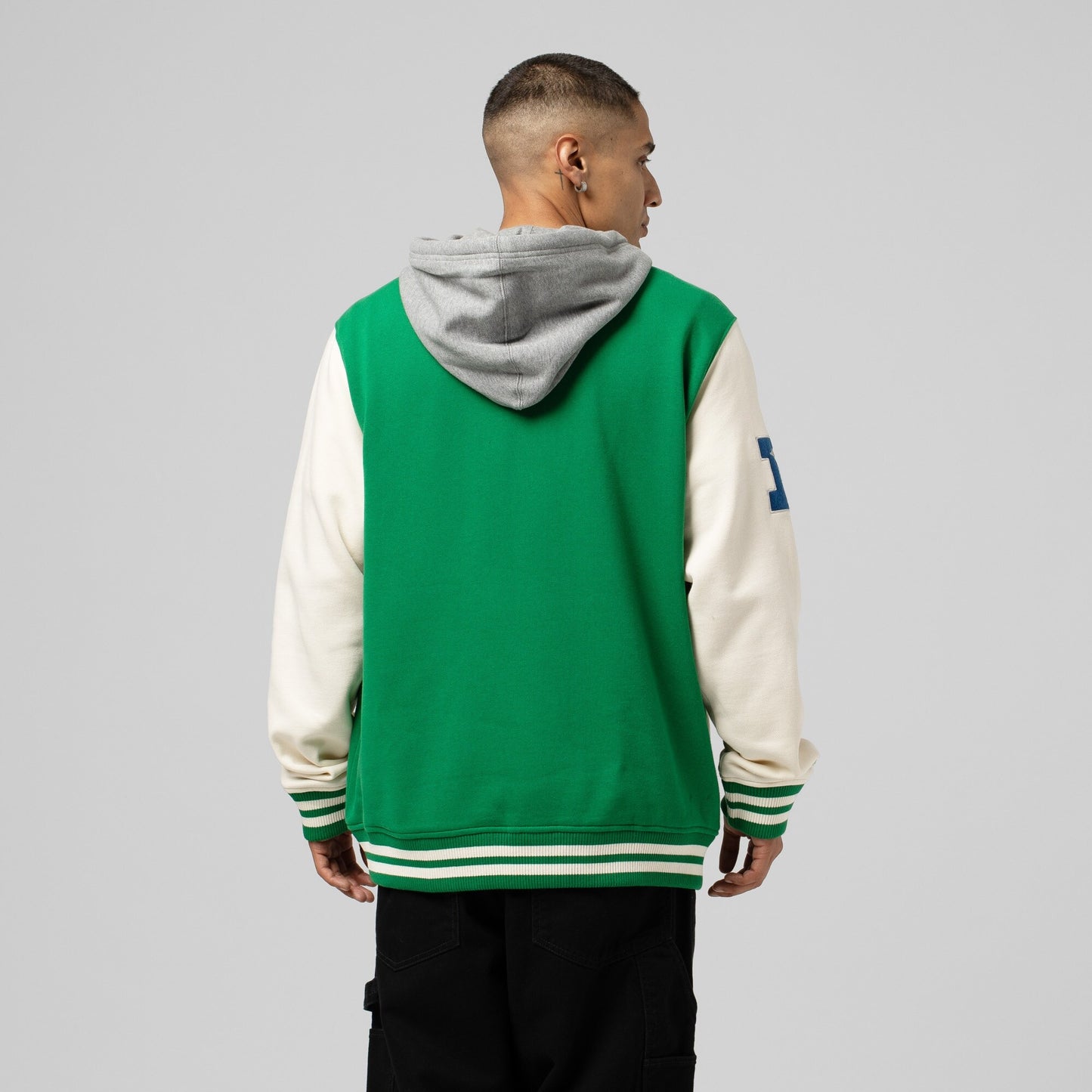 Philadelphia Eagles Mitchell & Ness Vintage Logo Courtside Button Front Fleece - Mens