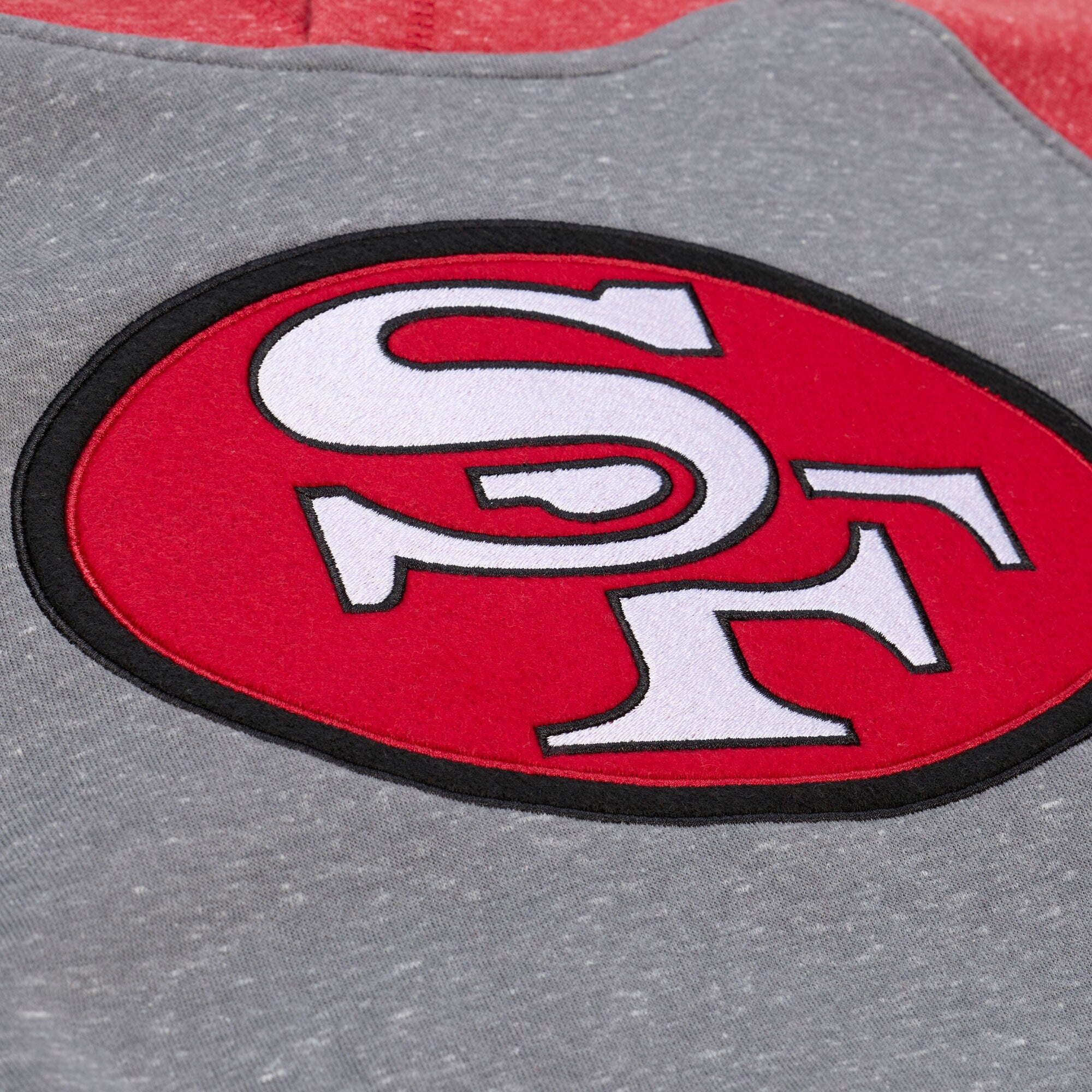 San Francisco 49ers Mitchell & Ness Vintage Logo Winning Streak Fleece Hoodie - Mens