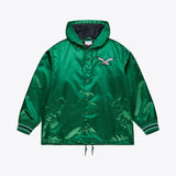 Philadelphia Eagles Mitchell & Ness Vintage Logo Downtown Collection Satin Coaches Jacket - Mens