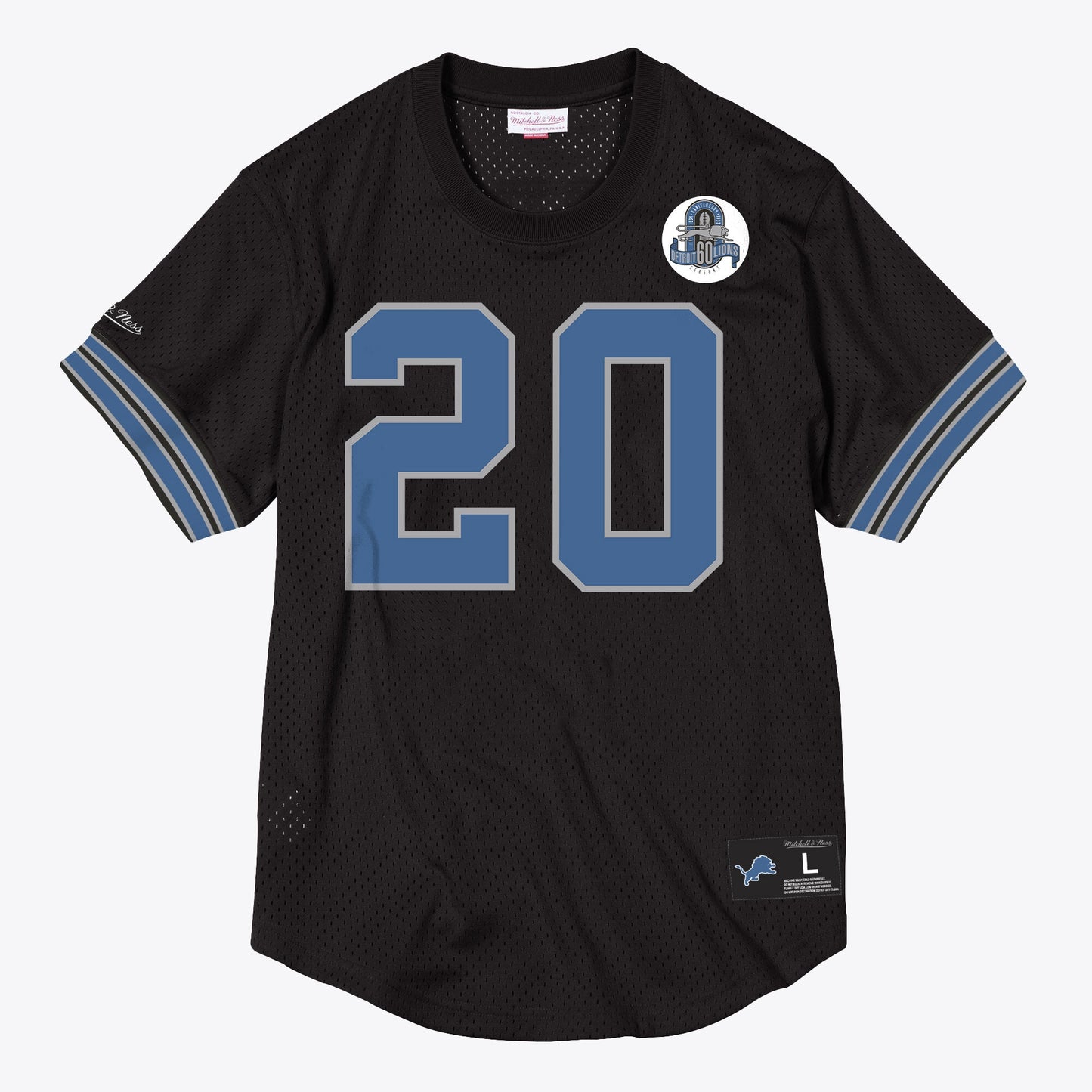 Detroit Lions Mitchell & Ness Name & Number Mesh Crew Neck Barry Sanders