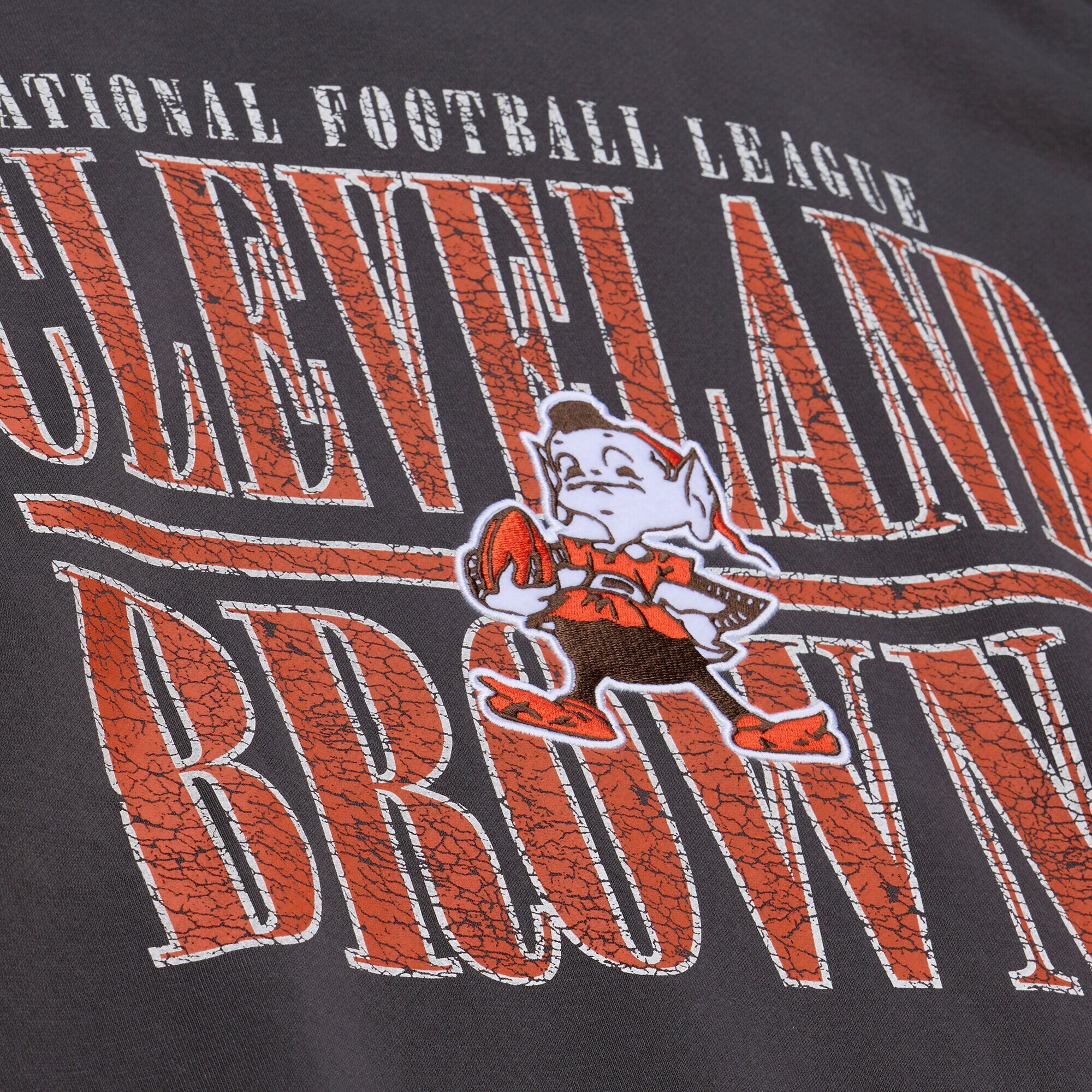 Cleveland Browns Mitchell & Ness Downtown Fleece Crew - Mens