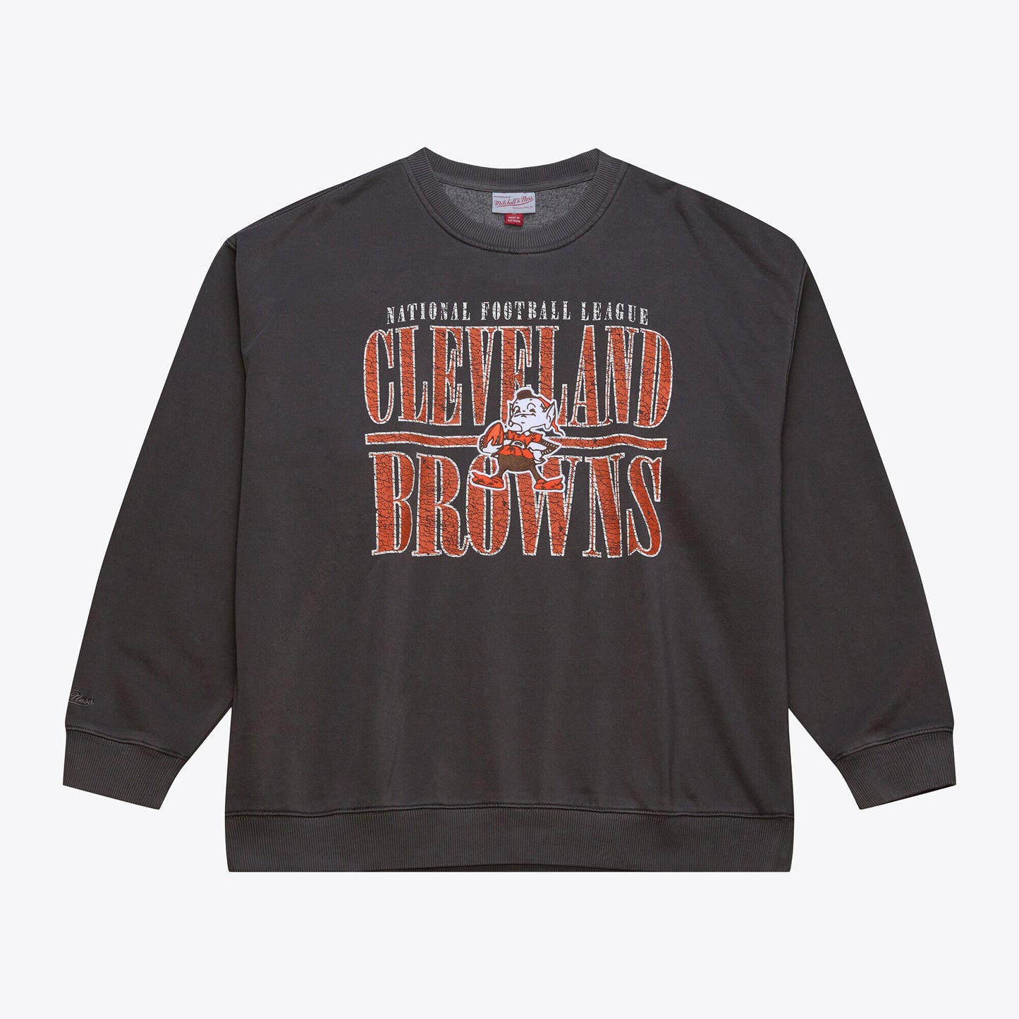 Cleveland Browns Mitchell & Ness Downtown Fleece Crew - Mens