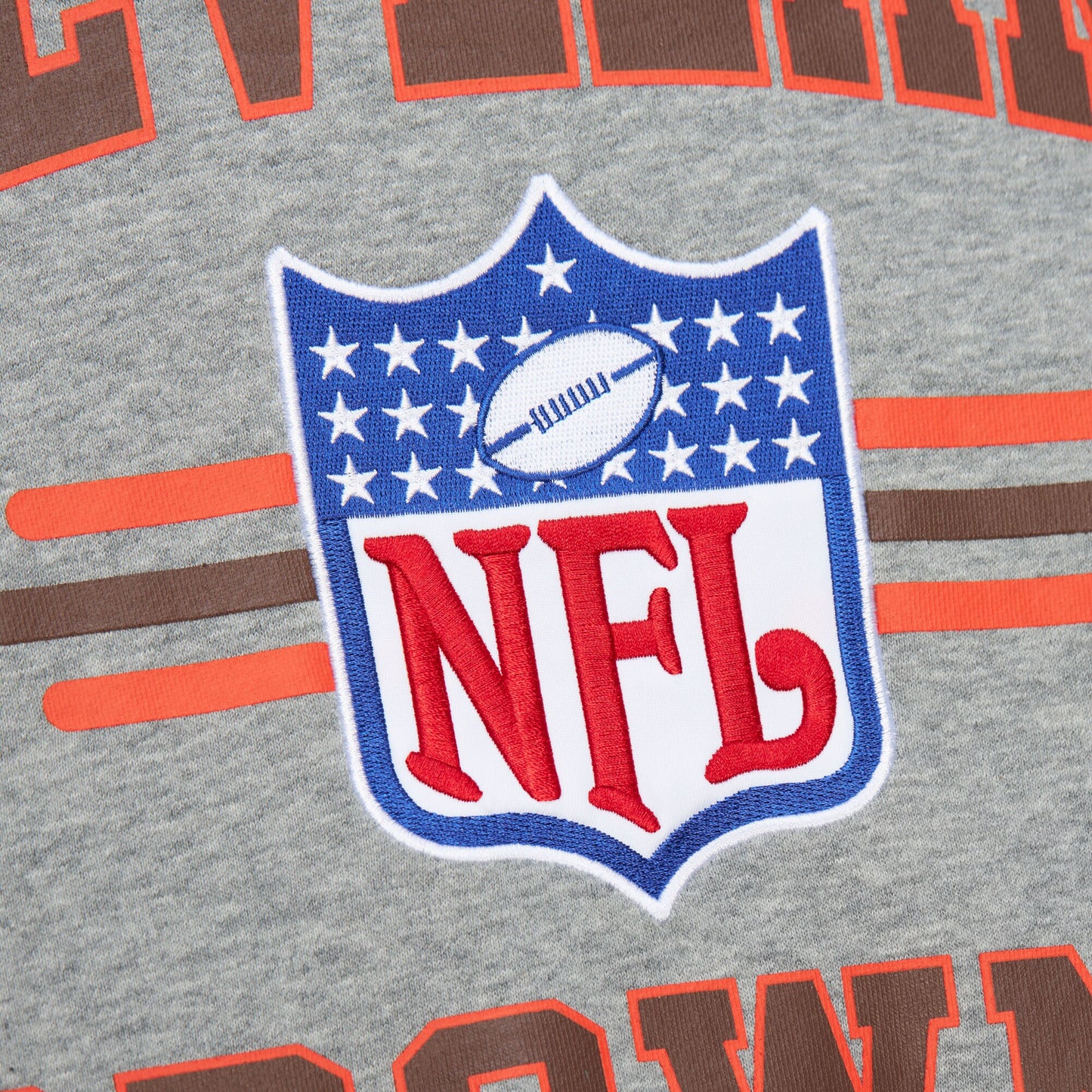 Cleveland Browns Mitchell & Ness All Over Crew 4.0 Vintage Logo