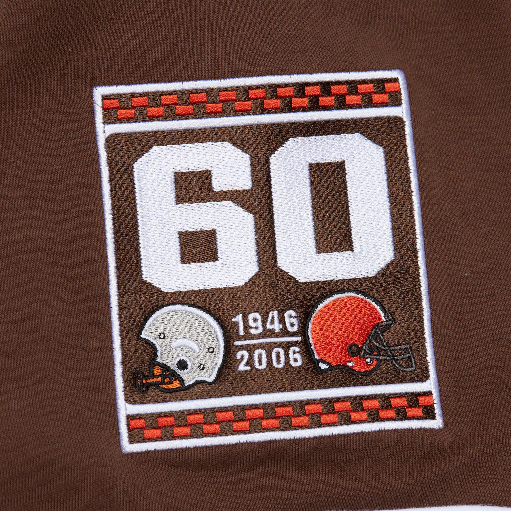 Cleveland Browns Mitchell & Ness All Over Crew 4.0 Vintage Logo