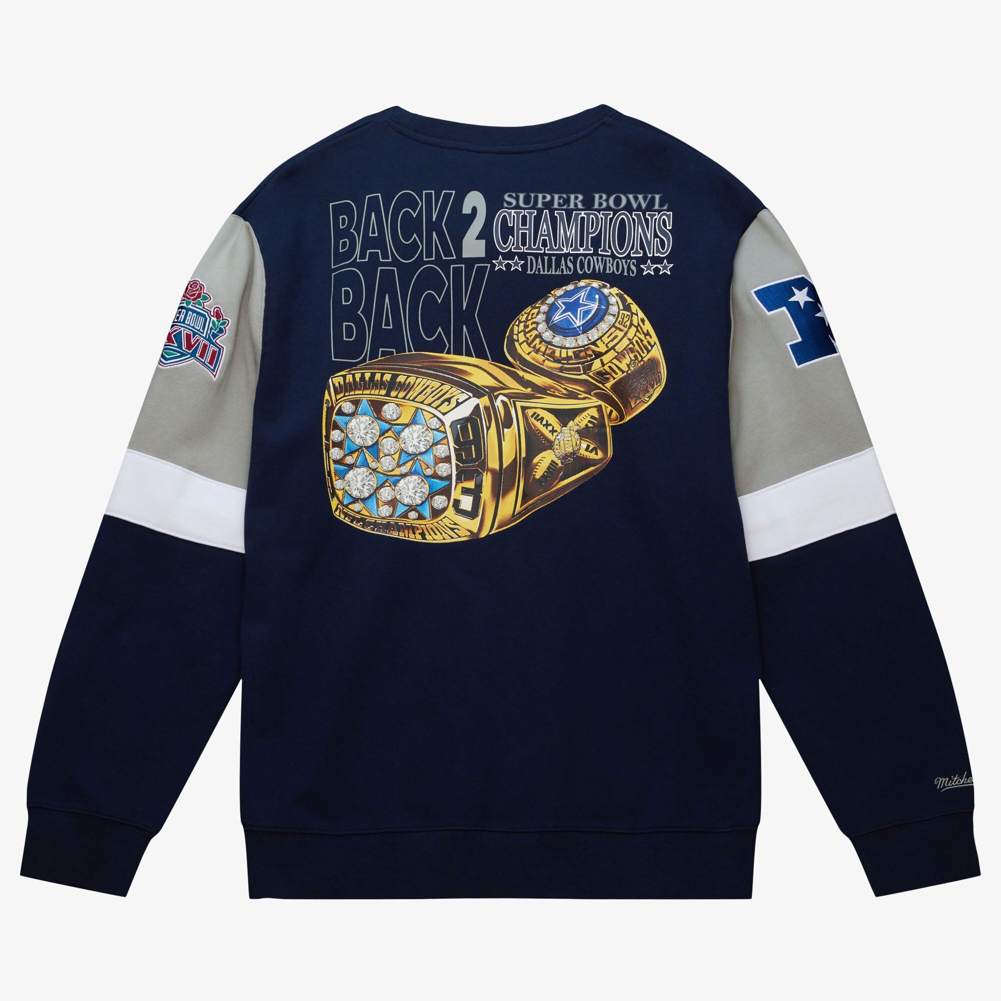 Dallas Cowboys Mitchell & Ness All Over Crew 3.0