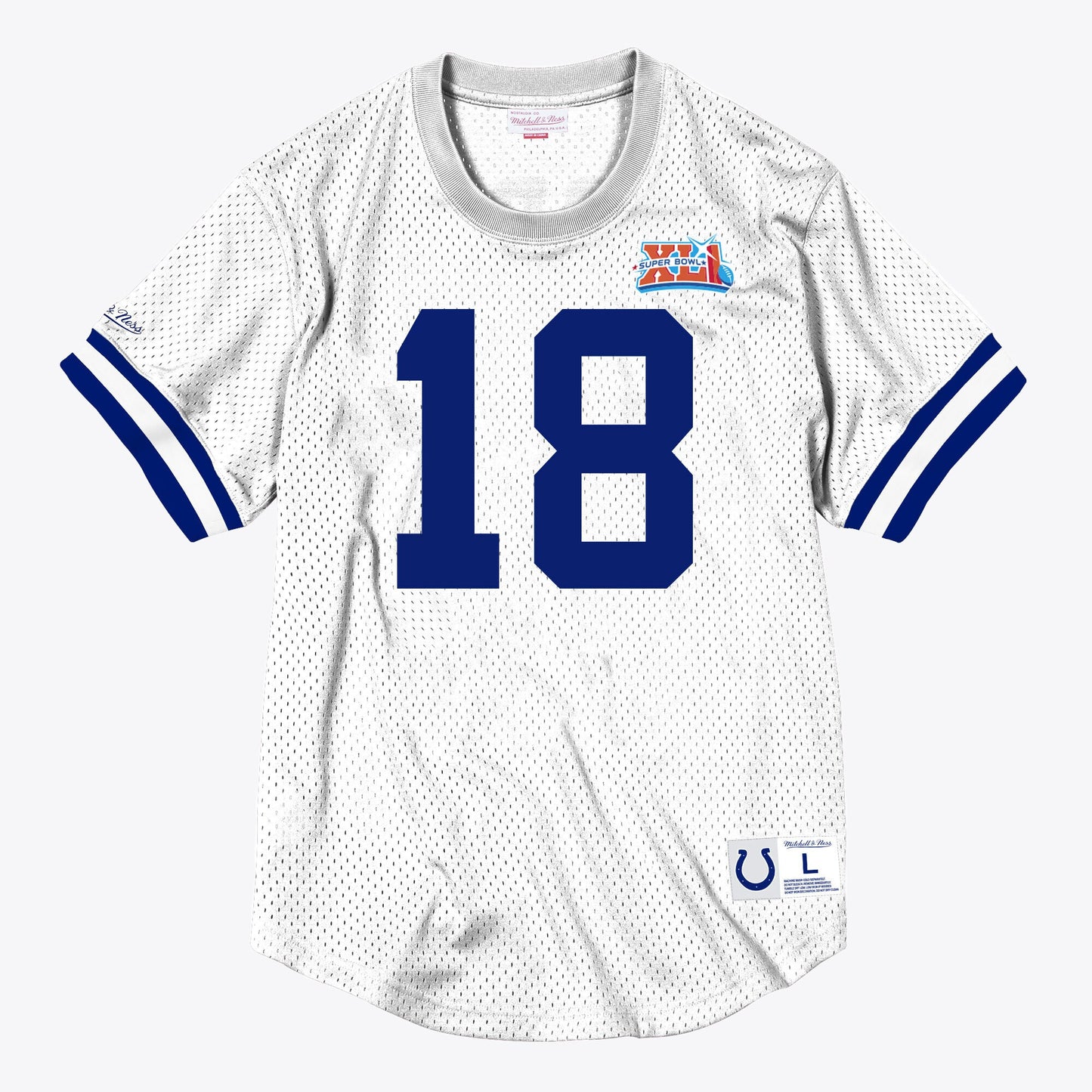 Indianapolis Colts Mitchell & Ness Mesh Name & Number Crew Neck Peyton Manning 2007