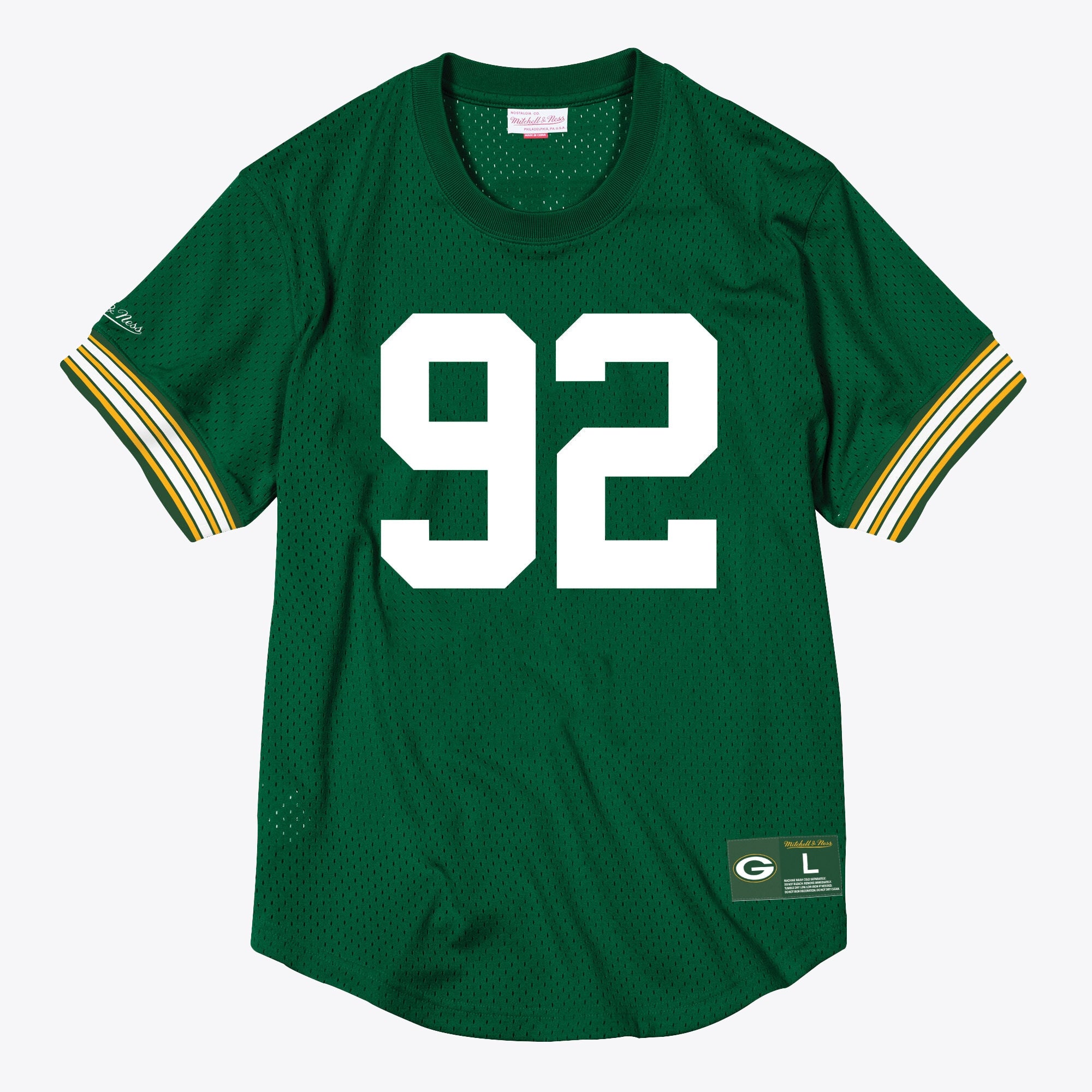 Green Bay Packers Mitchell & Ness Mesh Name & Number Crewneck 1996 Reggie White