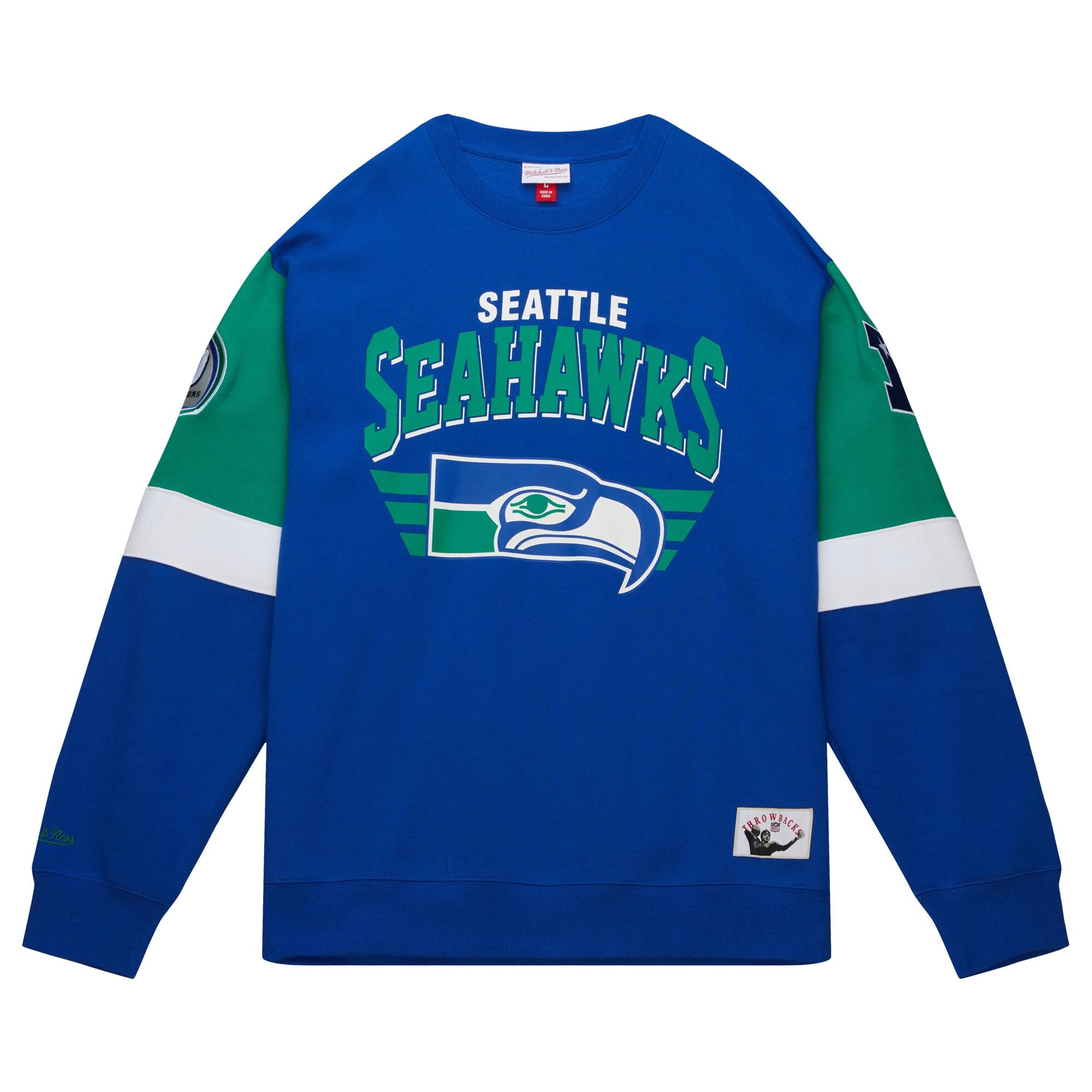 Seattle Seahawks Mitchell & Ness All Over Crew 3.0