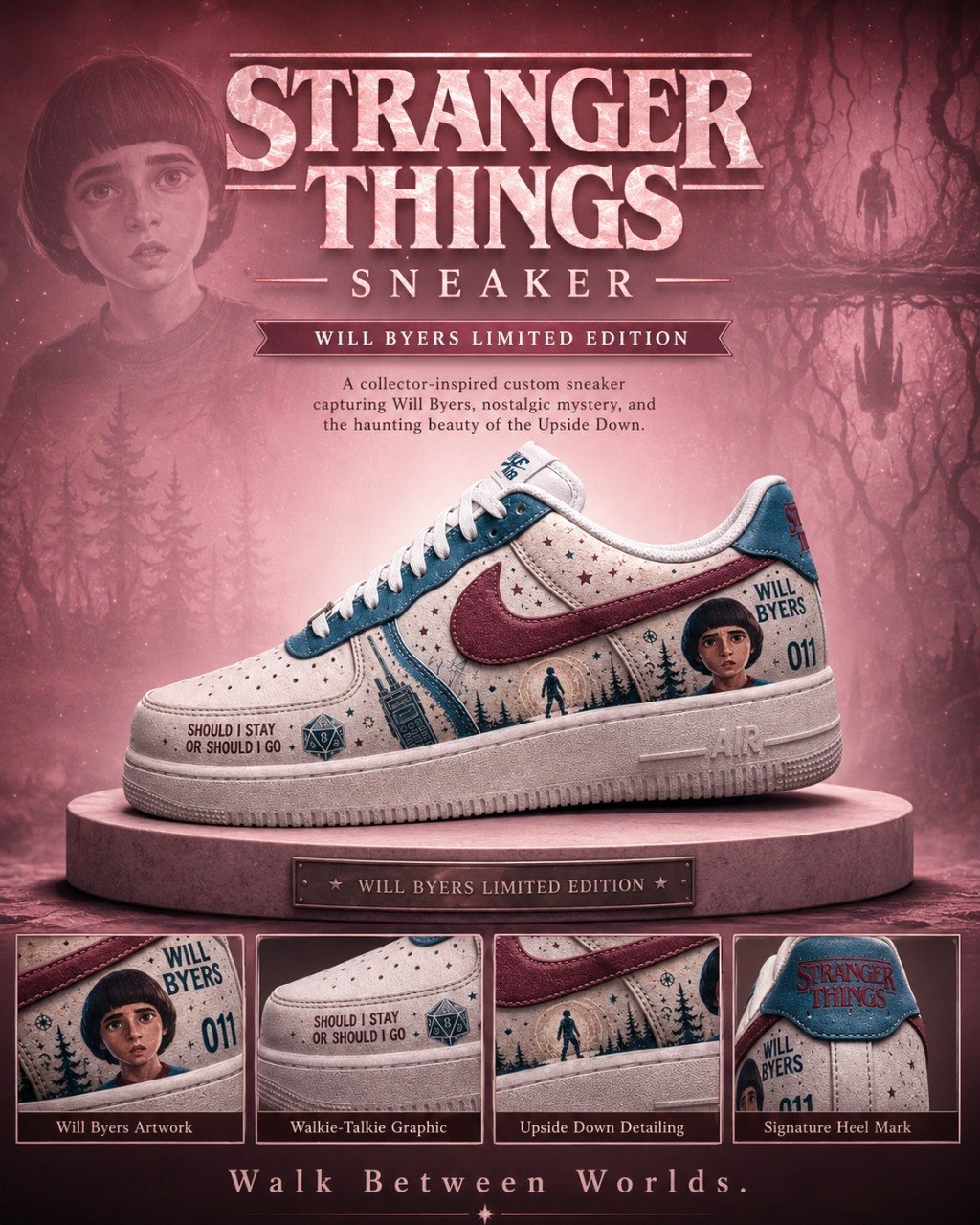 Will Byers V.3 Custom Air-Style Sneakers