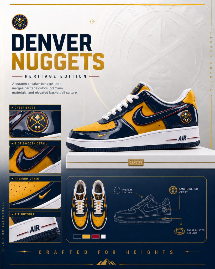 Denver Nuggets  Custom Air-Style Sneakers